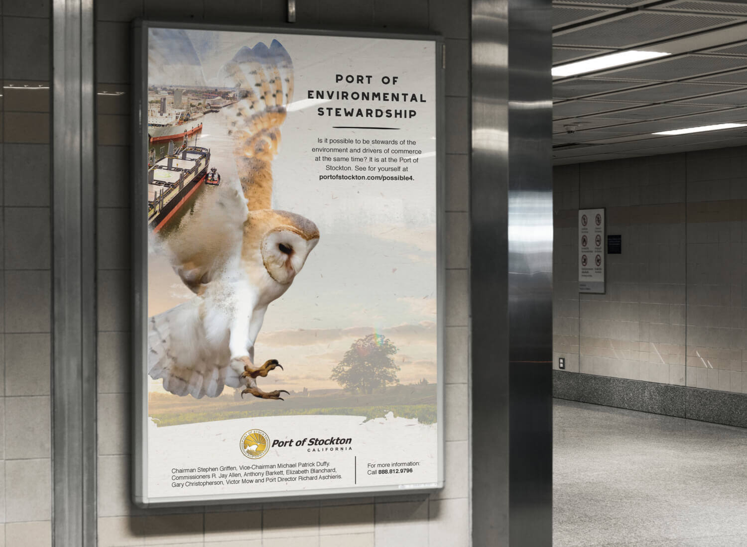 327750 Large billboard in metro